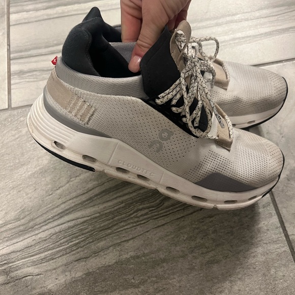 On Running Women's Shoes - Black, White, and Tan - Picture 2 of 6